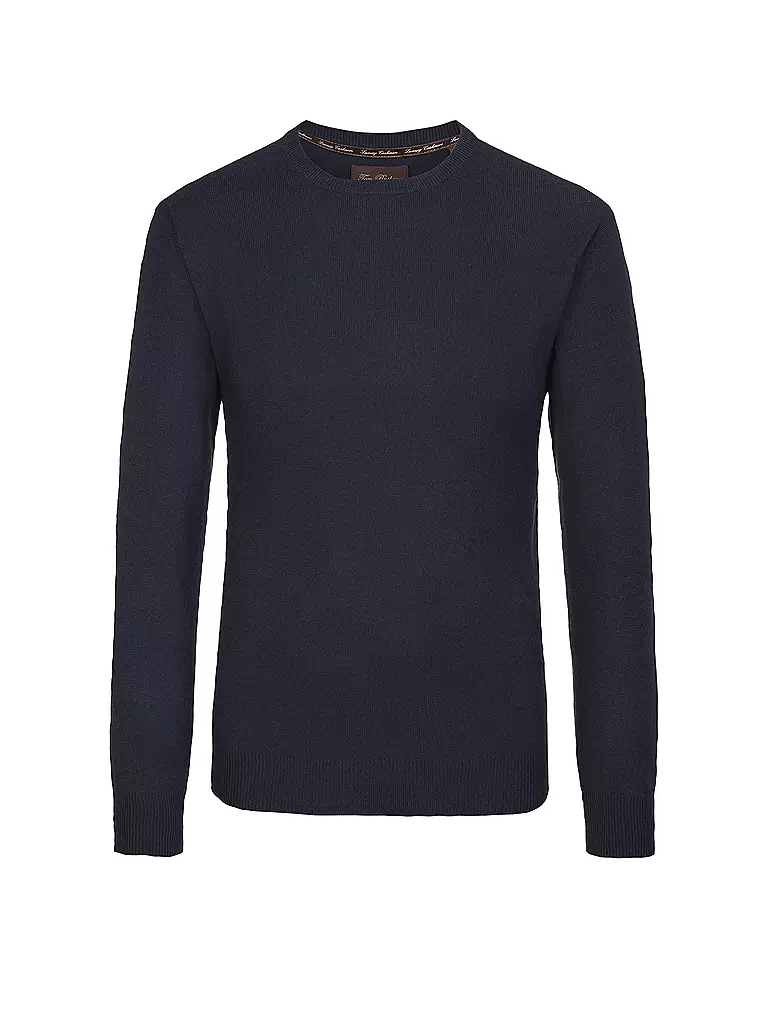 TOM RUSBORG Kaschmir Pullover blau